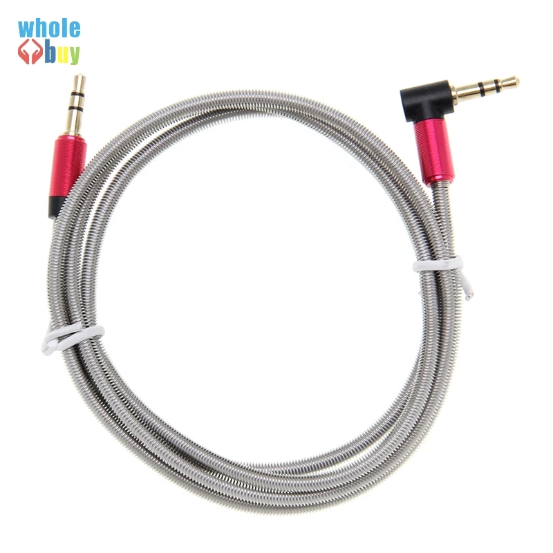 Шнур аудио с разъемом Джек 3,5 мм из качественного тяжелого металла, соединяющий звуковую коробку с гнутой-прямой головкой, 200 шт./лот.