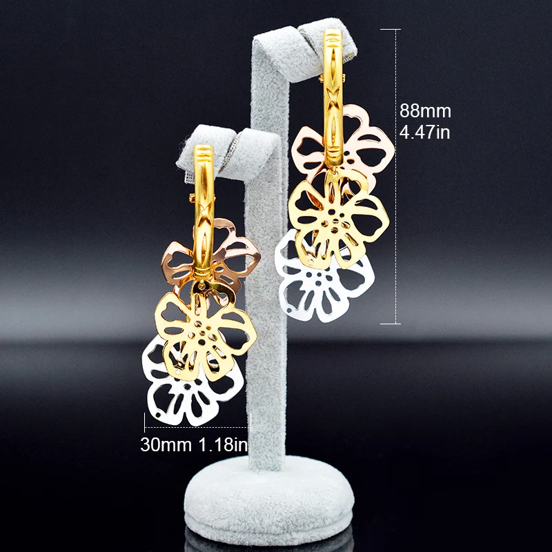 Романтические ювелирные изделия Sunny Jewelry круглые серьги в форме цветка для женщин
