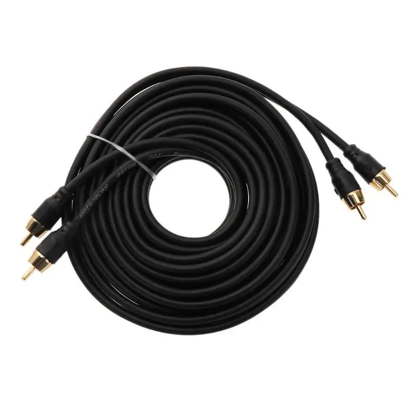 Аудиокабель 4 5 м/фута 2RCA папа 2 RCA м/м провод из чистой меди для автомобильного
