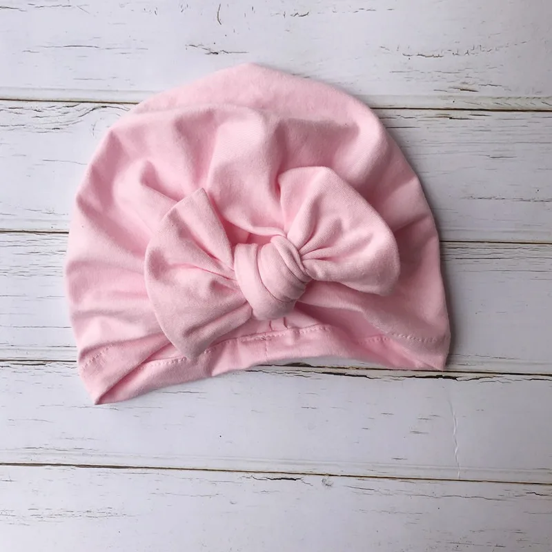 Baby Girl Boys Unisex Hats Bowknot Elastic Turban Cap Cute Soft Infant Hair Accessories 0-3Years | Детская одежда и обувь
