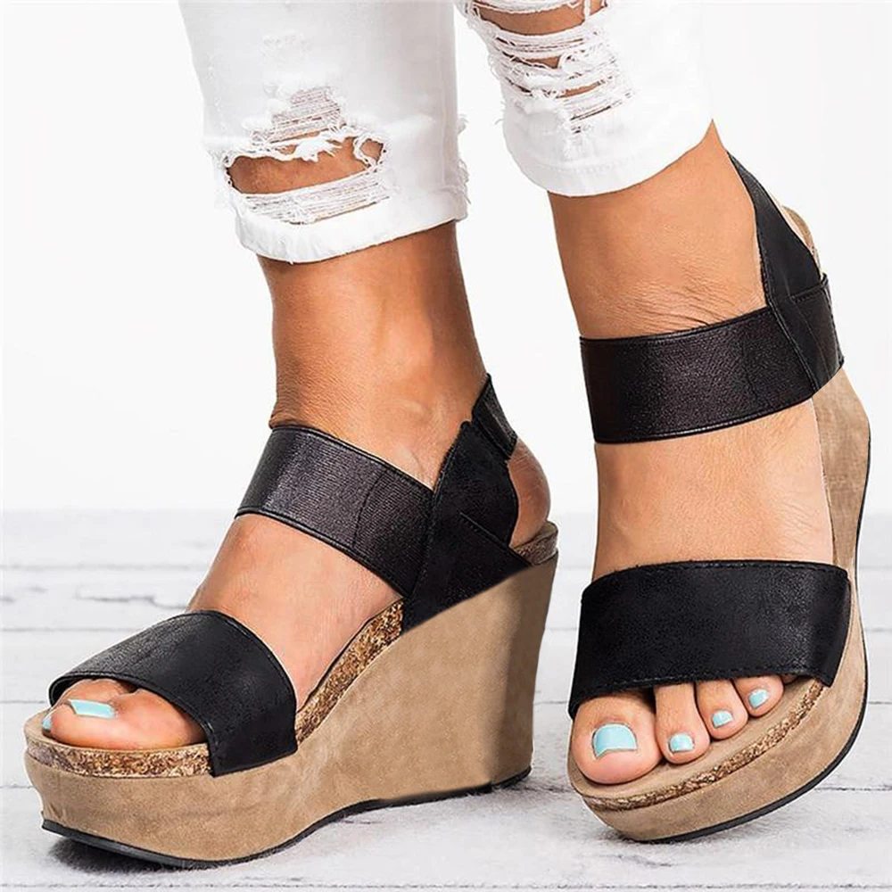 2019 г. новые летние сандалии женская пляжная обувь на танкетке глянцевые модные