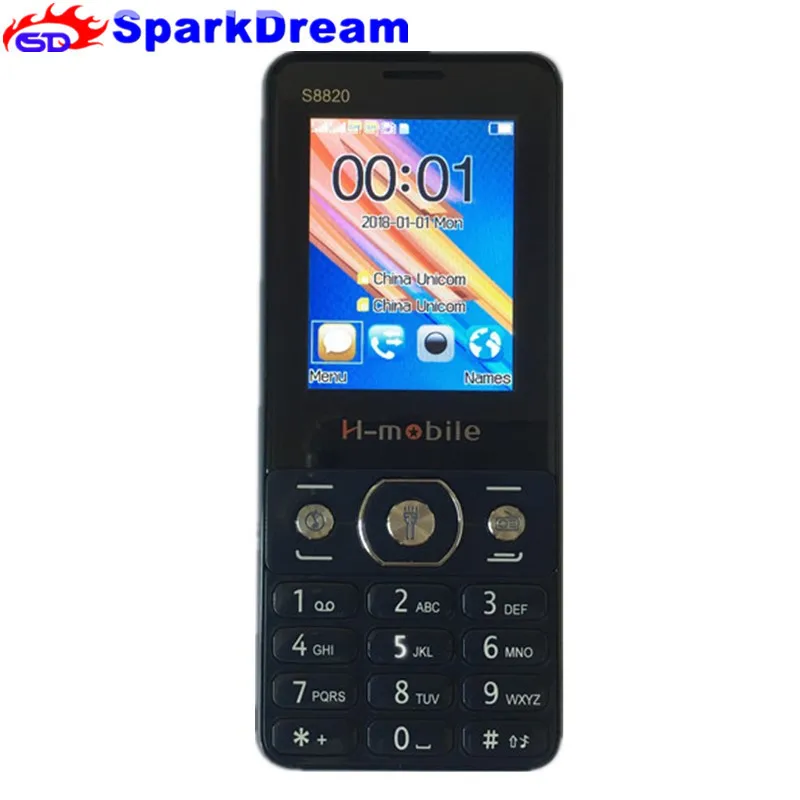 H mobile S8820 Dual Sim Quad Band пожилых людей телефон Bluetooth Камера MP3 MP4 2 4 дюйма Экран дешевый