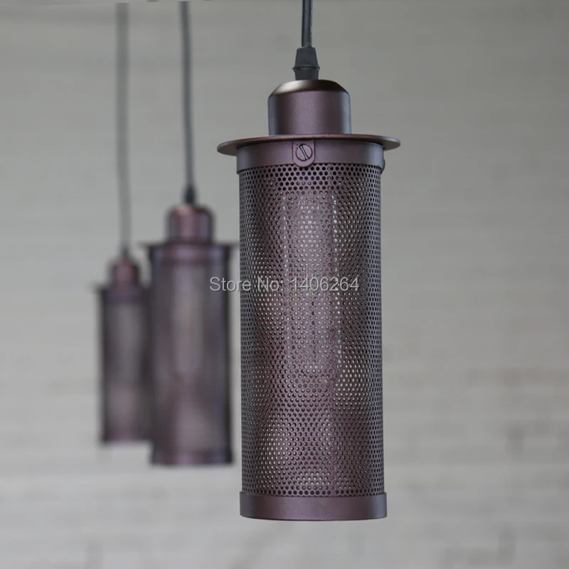 Винтажные металлические сетчатые подвесные светильники E27 Эдисона с подвесками