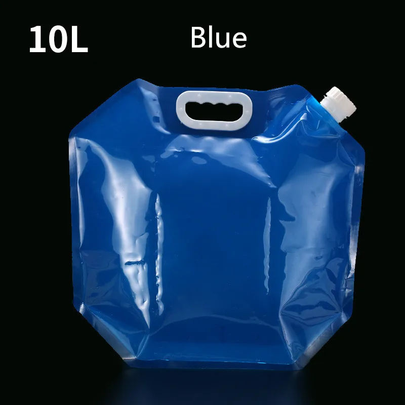 10L Outdoor Portable 5L 10L Large Folding Water Bag Car Water Storage Bag Emergency Water Storage Bag Camping Hiking Portable Bucket - Цвет: 10L