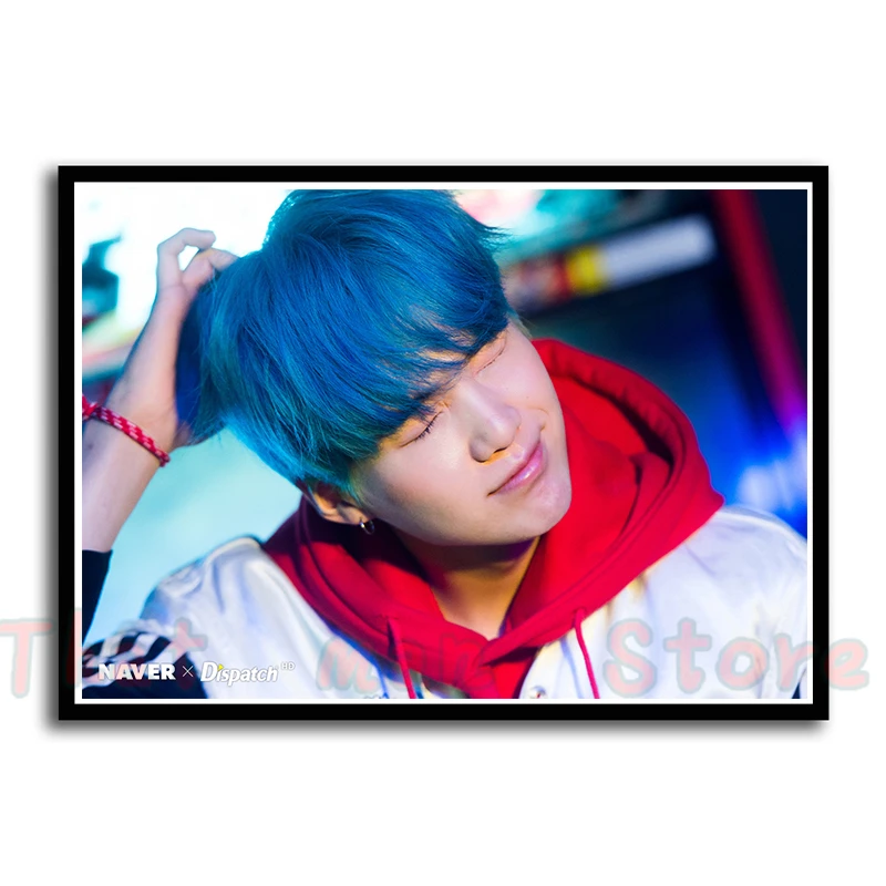 Kpop bangtan Плакаты для мальчиков членов наклейки на стену украшение дома гостиная спальня печать 42*30 см без рамки - Цвет: Светло-серый