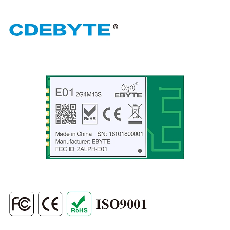 CDEBYTE E01 2G4M13S nRF24L01 PA LNA 2 4 ГГц 20 МВт беспроводной приемопередатчик nRF24L01P PCB антенна