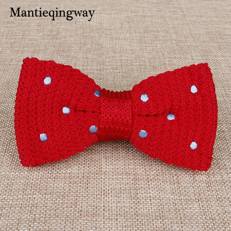 Mantieqingway для мужчин галстук-бабочка бренд вязаный галстук-бабочка для свадьбы Bridegrrom бант в Горошек Бабочки в горошек воротник Cravats рождественские подарки