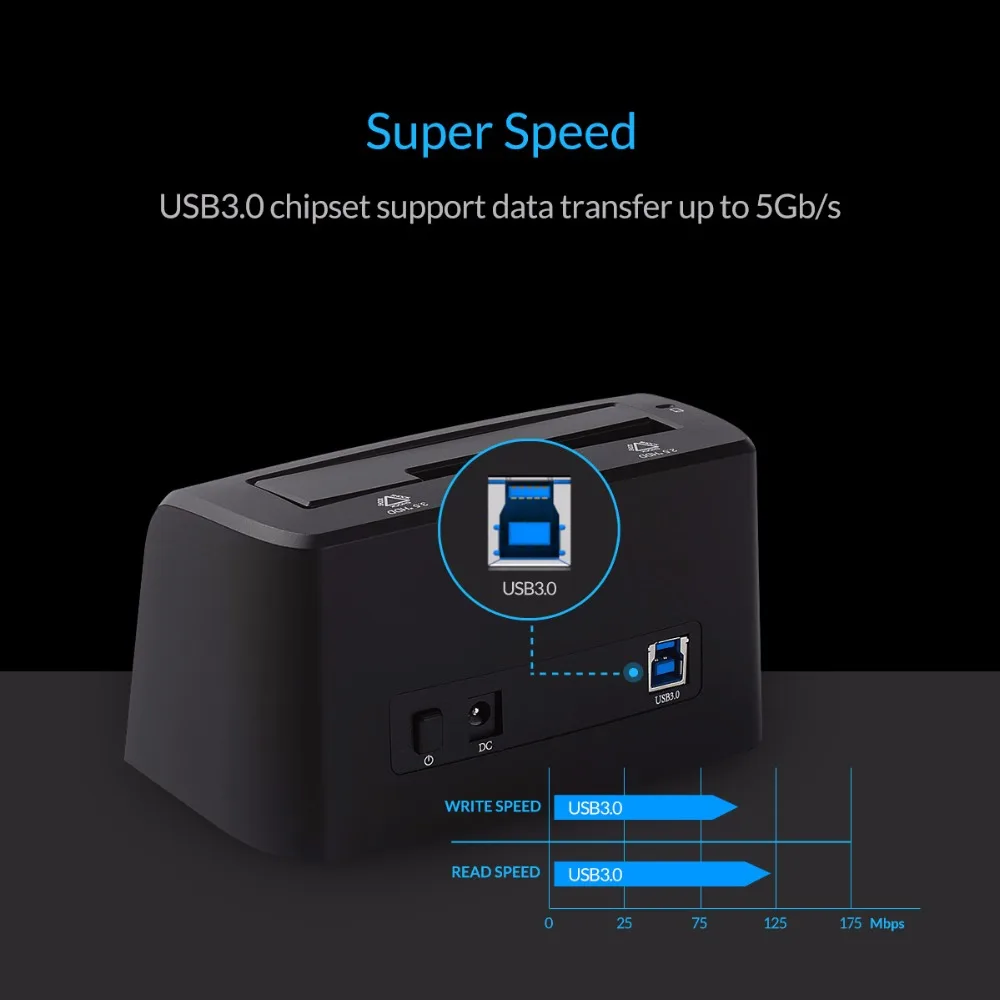 ORICO 8619us3 супер Скорость USB 3.0 SATA жесткий диск Док-станция для 2.5-дюймовый &amp