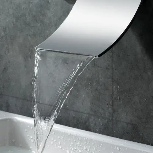 Бесплатная доставка современный водопад настенный хромированный смеситель для