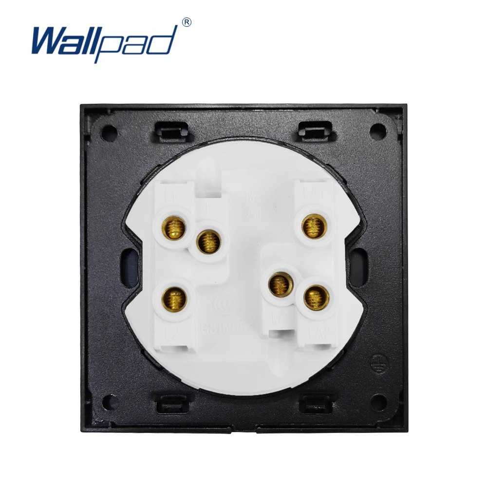 Wallpad L6 черная Светодиодная панель из закаленного стекла 1 комплект промежуточный