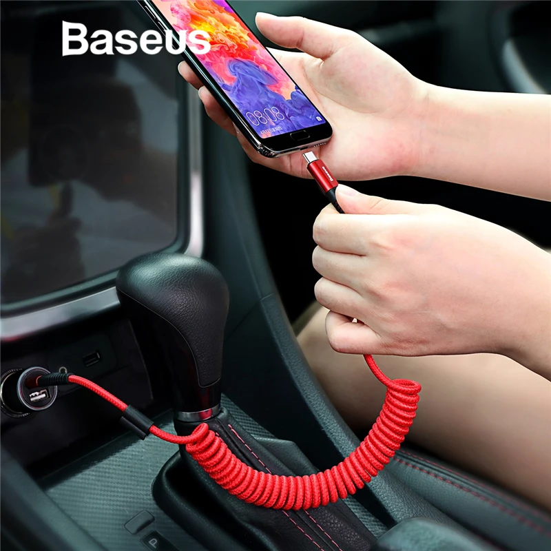 Baseus пружинный usb type-C кабель idea для автомобильного стиля хранения гибкий 2A USB C