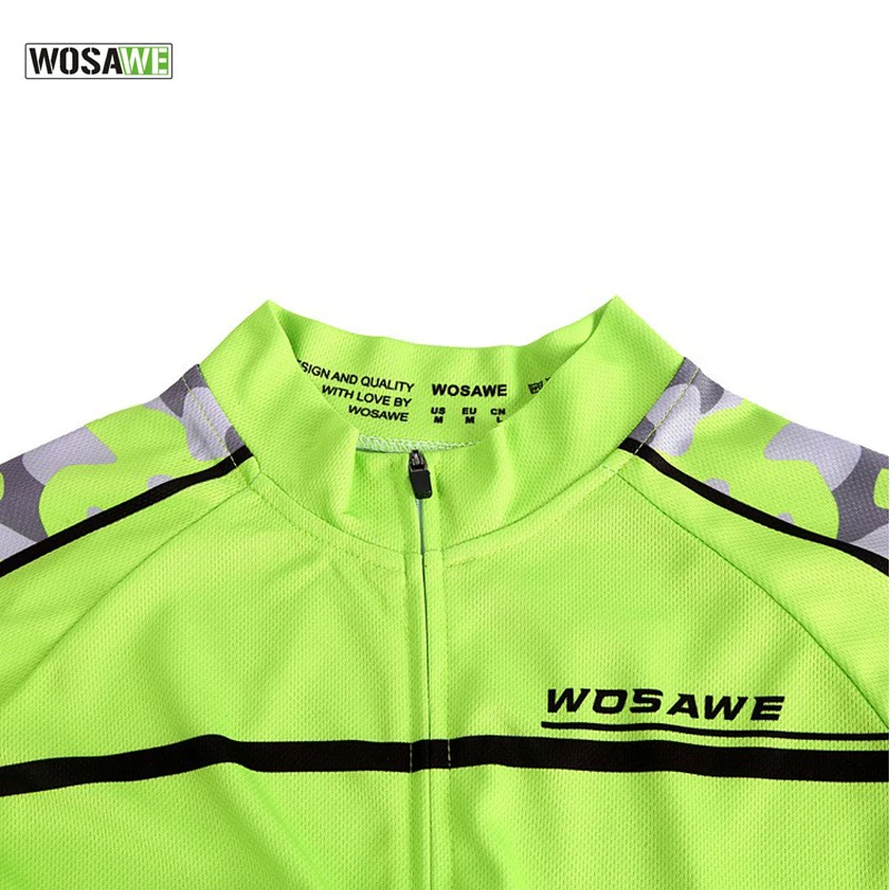 WOSAWE Мужские велосипедные майки-короткие майки Camisa Ciclismo Preto e Branco камуфляжная