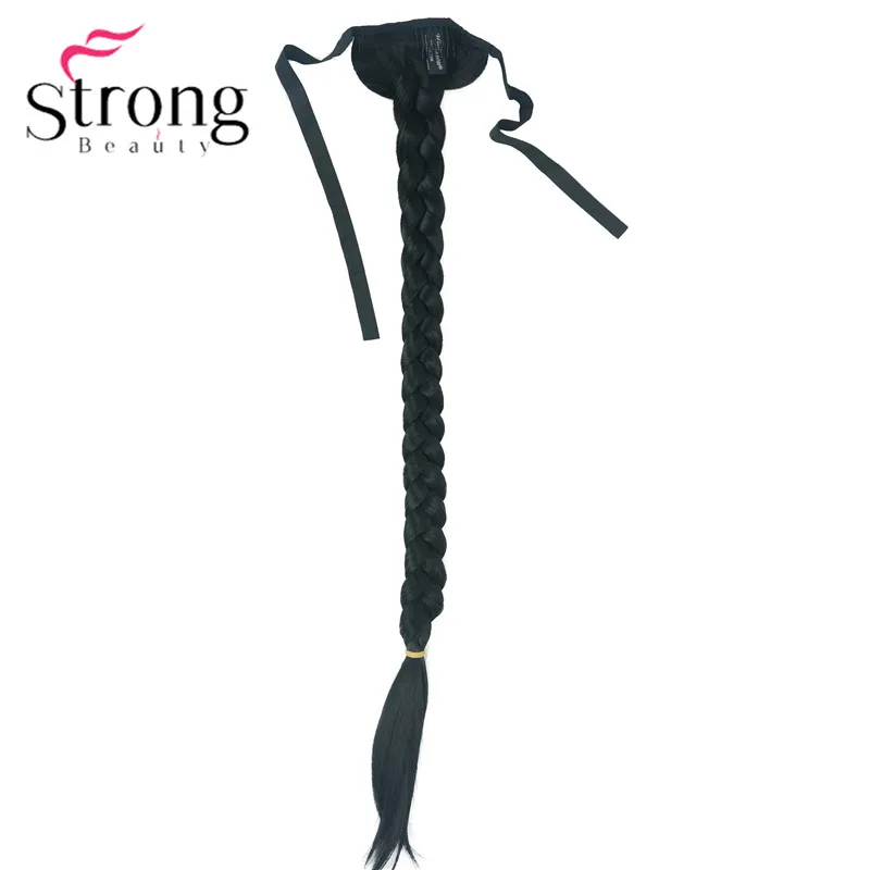 StrongBeauty, блонд, длинный рыбий хвост, коса, конский хвост, наращивание, синтетический зажим, шиньон, цвет на выбор