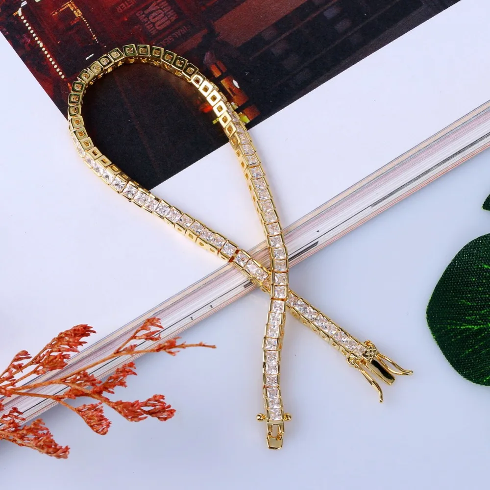 4 мм ширина мужской и женский браслет для тенниса ювелирные изделия полностью