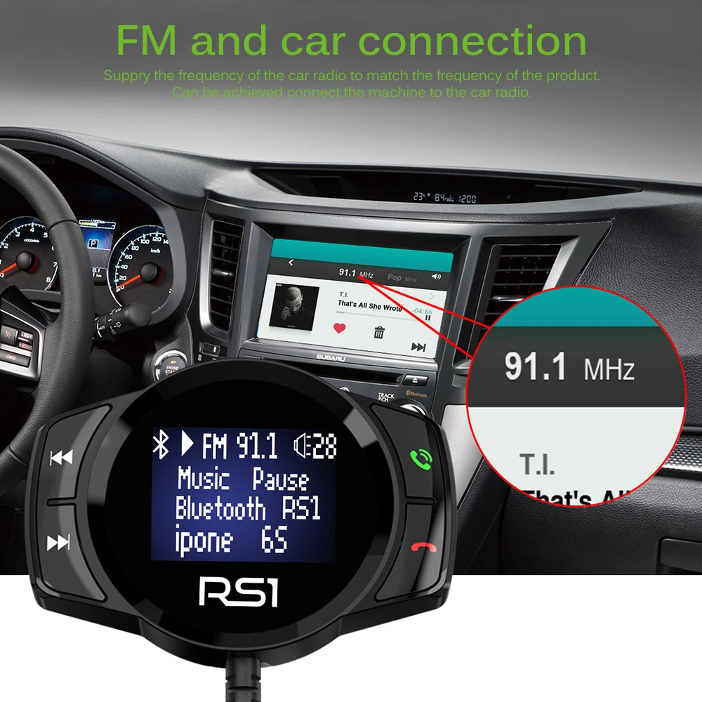 FM Bluetooth Автомобильный передатчик беспроводной Mp3 плеер Hands Free Быстрая зарядка USB