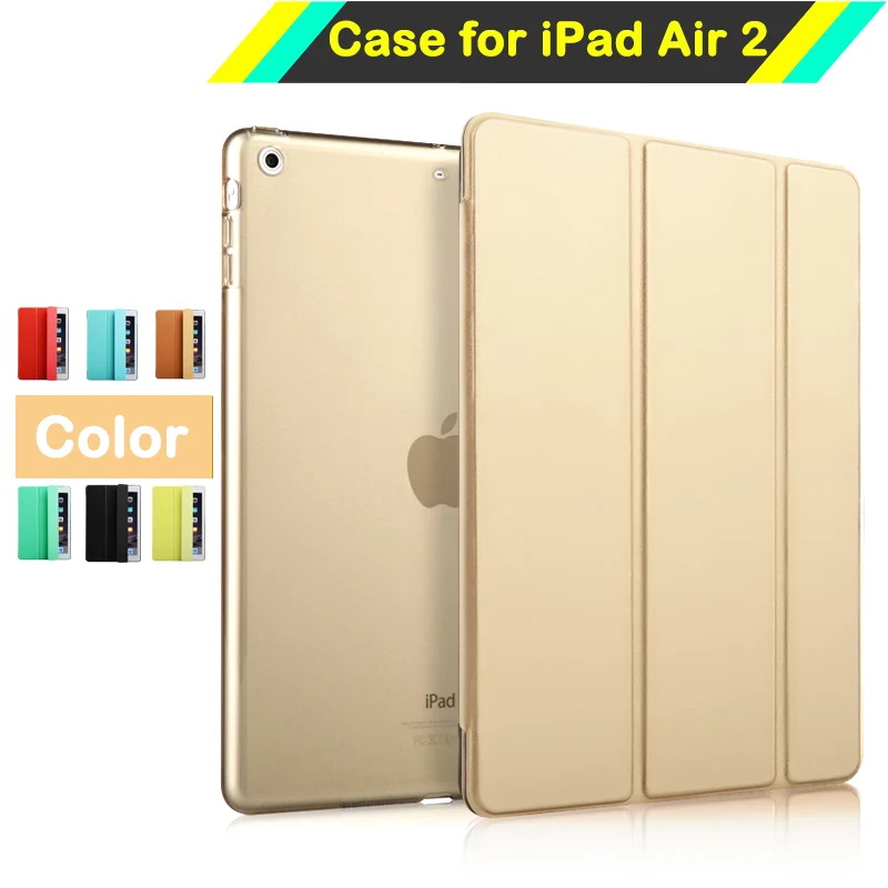 Ультратонкий смарт-чехол для Apple iPad Air 2 6 складные чехлы-книжки из искусственной
