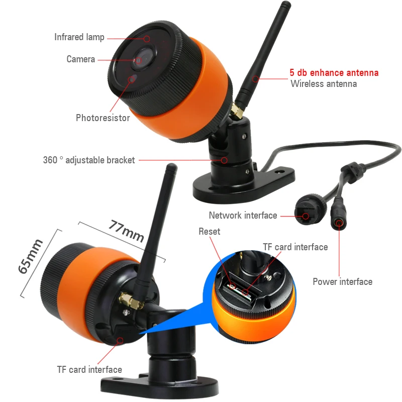 LEF 960P цилиндрическая IP камера уличная Водонепроницаемая видеонаблюдения wifi