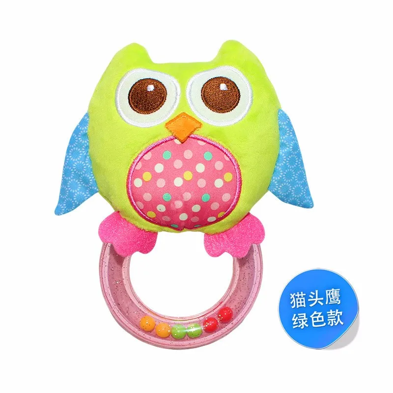 Детская плюшевая игрушка Зебра кольцо с жирафом шарики погремушки бусины Сова