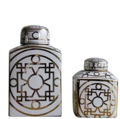 Набор из двух предметов Современная Золотая позолоченная декоративная