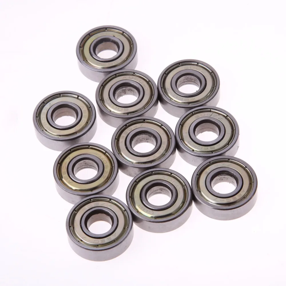 10pcs Skateboard Scooter Ball Roller Double Shielded Deep Groove Bearings Skate Wheels Parts &amp Accessories | Спорт и развлечения