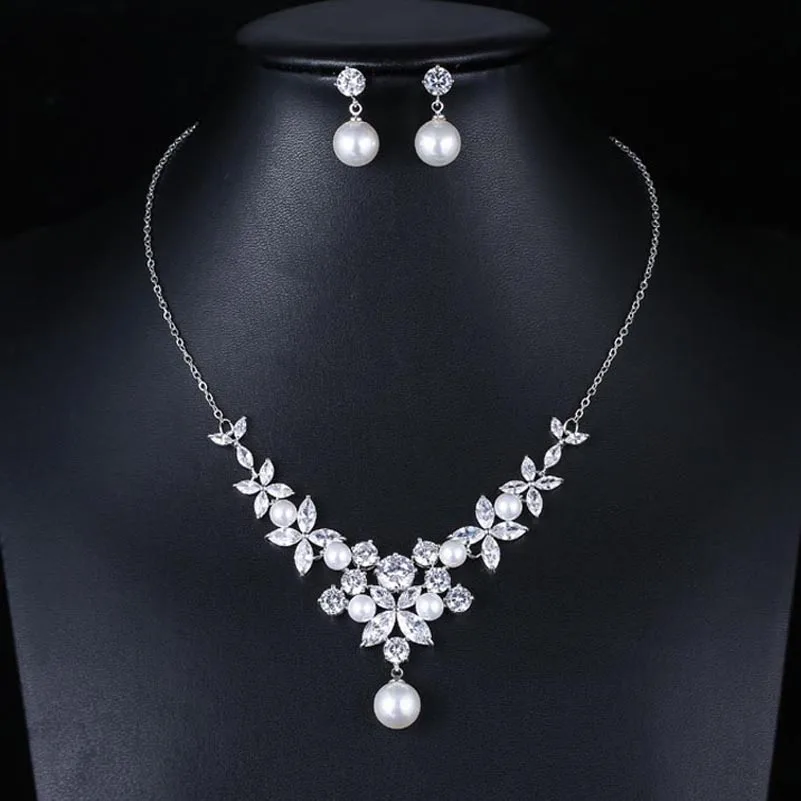 

Red Trees Brand High Quality Wedding Jewelry Sets For Brides Gift Fashion Luxury Necklace And Earrings Jewellery Sets For Women