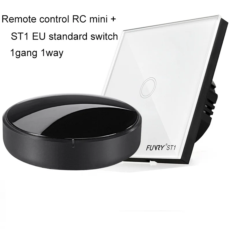 RC and ST1 Switch-1 funry RC Мини Smart Switch WI-FI Беспроводной Дистанционное управление переключатель RF433MHZ/315 мГц Умный дом автоматизации для IOS/Android - Цвет: RC and ST1 Switch-1