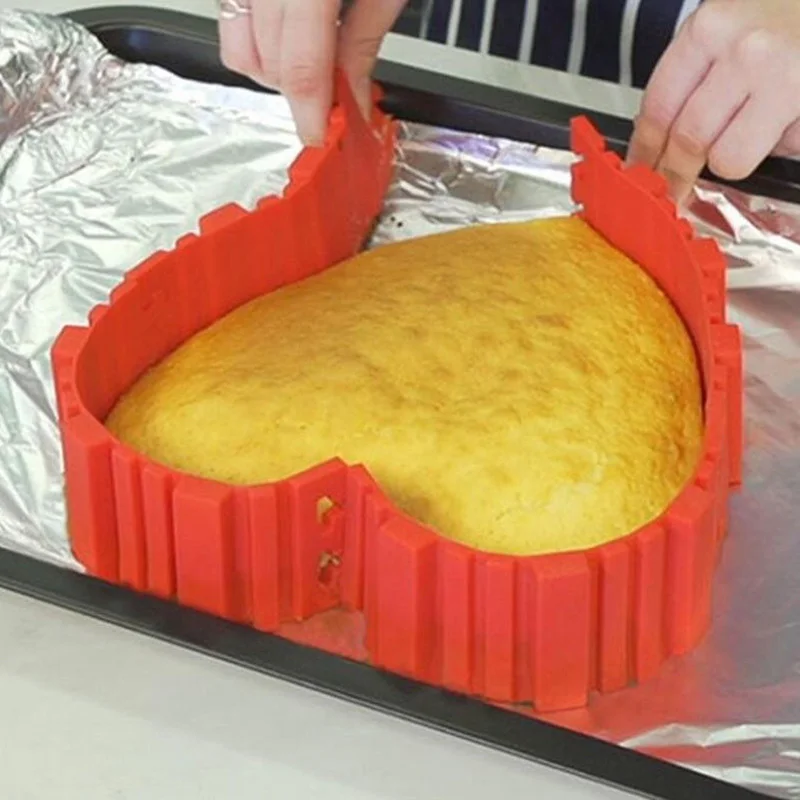 4 Pcs Self Design Silicone Cake Tool Stitch DIY Baking Square Rectangular Round Shape Bakeware Bake Tools | Дом и сад