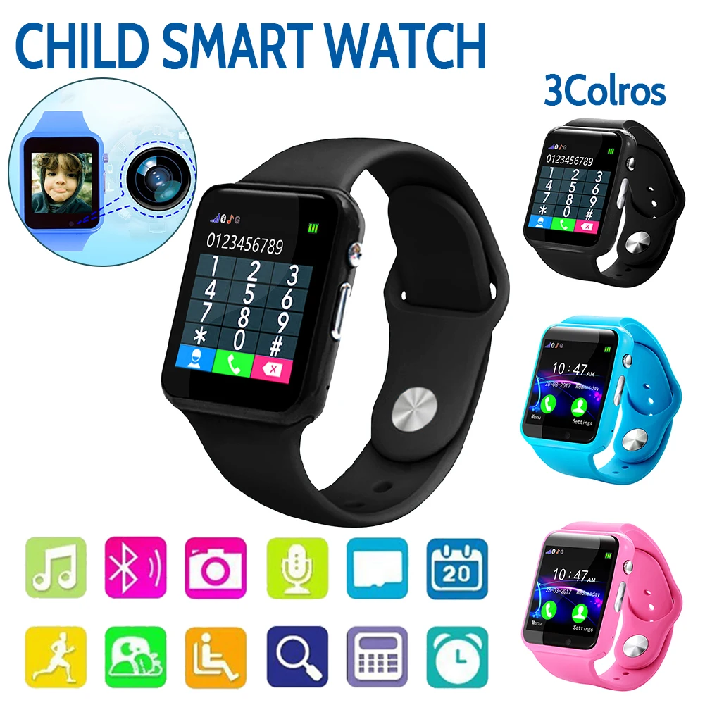 U10 детский спортивный анти-потеря Bluetooth телефонный звонок SmartWatch TF карта MP3 музыкальный плеер часы браслет с камерой для Ios/android