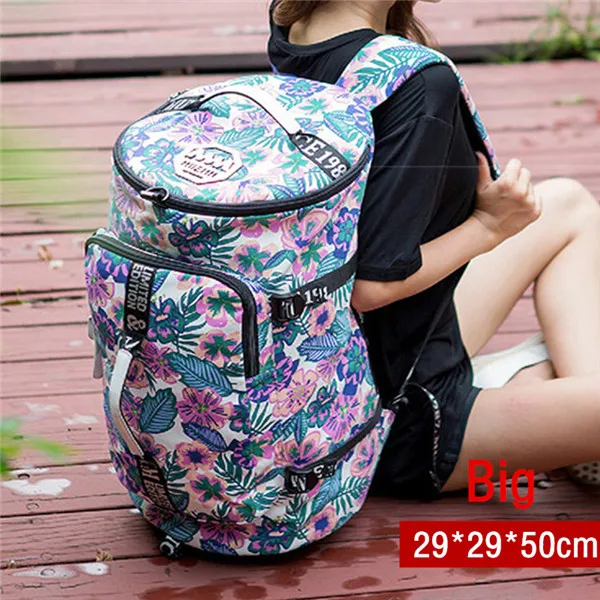 flower big Многофункциональный большой дорожный рюкзак, сумка на плечо для мужчин и женщин, повседневные сумки, 2 размера, мужской/женский рюкзак для ноутбука, школьные рюкзаки - Цвет: flower big