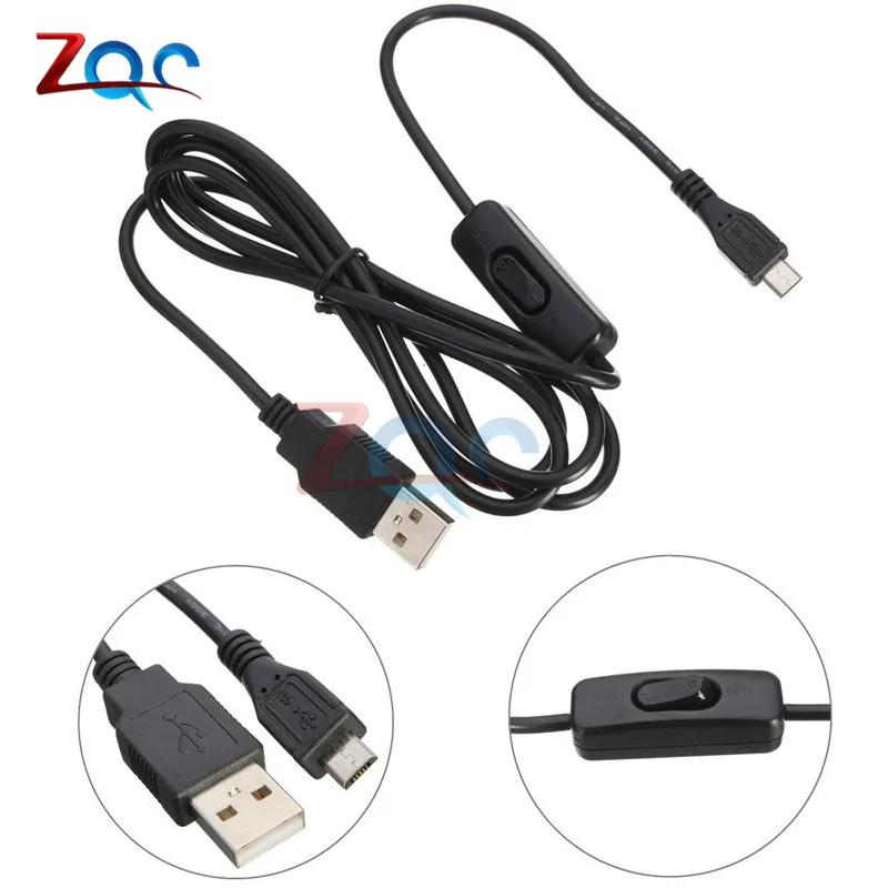 1,5 м блок питания Micro USB кабель зарядного устройства провод с переключателем ВКЛ/ВЫКЛ для Raspberry Pi