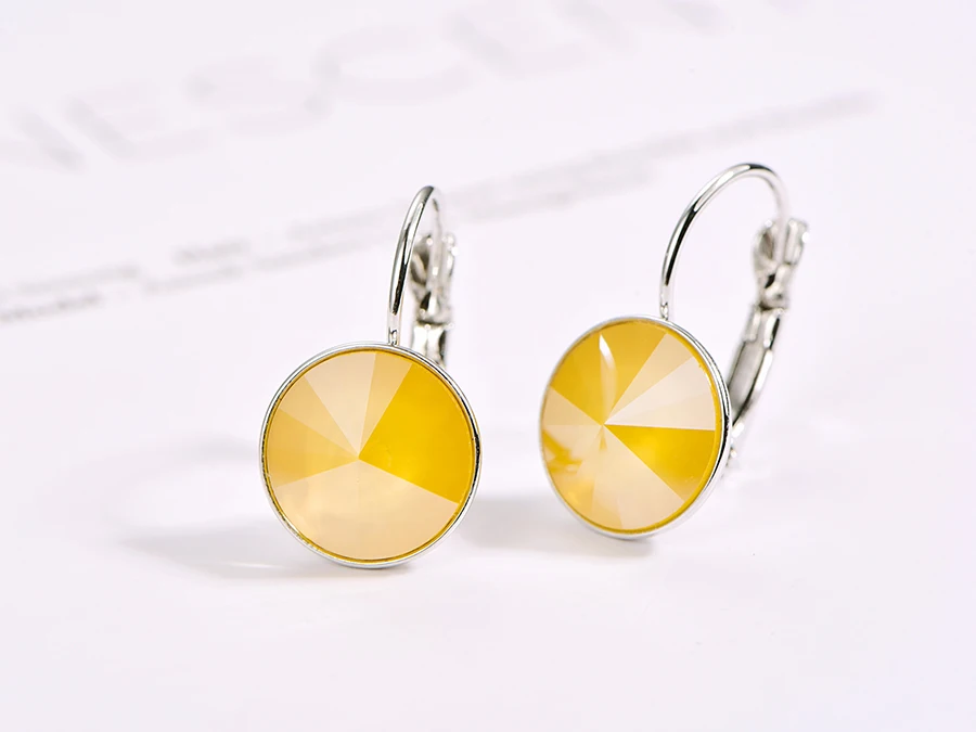 Серьги-гвоздики с кристаллами Swarovski, новые модные круглые женские серьги Bella, вечерние свадебные серьги, ювелирные изделия, подарок для мамы и женщины