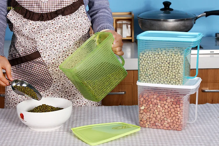 Контейнер для хранения пищи на кухне герметичный пластиковый контейнер грубого