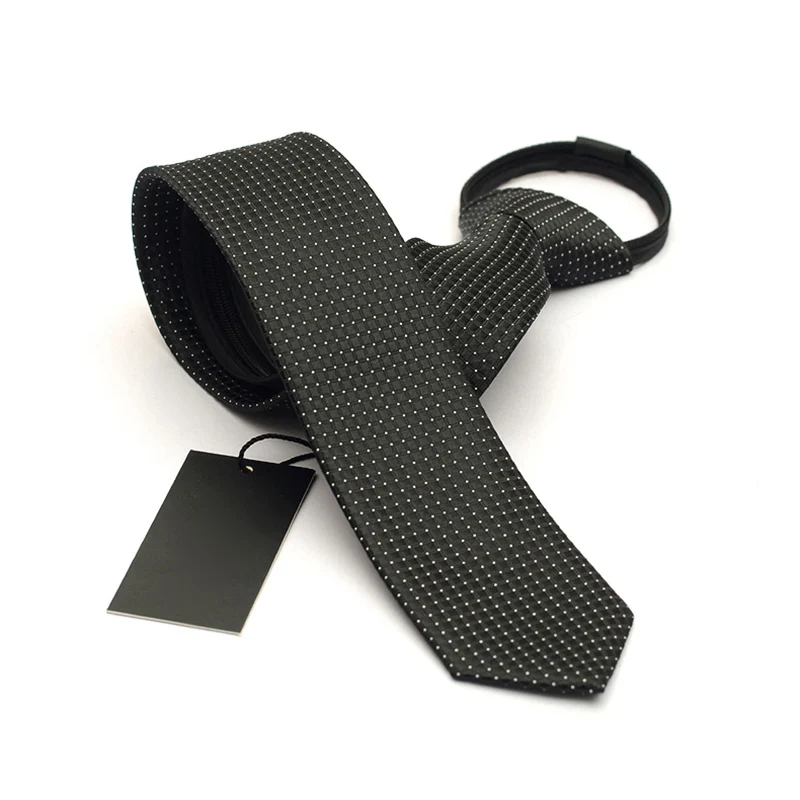 Black Checkered Новинка, 5 см, черный галстук комплекты нашейные аксессуары галстук легко вытащить ленивый узкий галстук Бизнес совещание интервью свадебные туфли на молнии, мужские галстуки - Цвет: Black Checkered