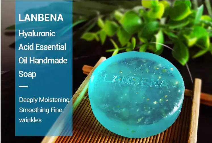 LANBENA 24-Золотая Гиалуроновая кислота мыло ручной работы очищающее средство для лица увлажняющее лечение акне восстановление и отбеливание против стоны Winkles