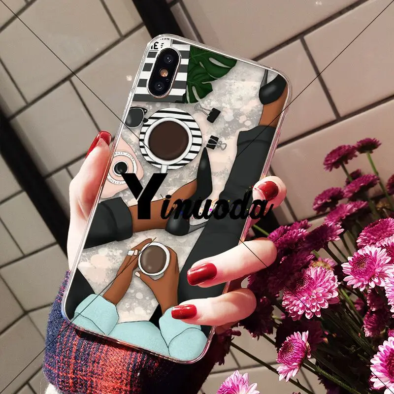 Yinuoda модный Рождественский чехол принцессы для девочек и женщин Apple iPhone 8 7 6 6S Plus X XS