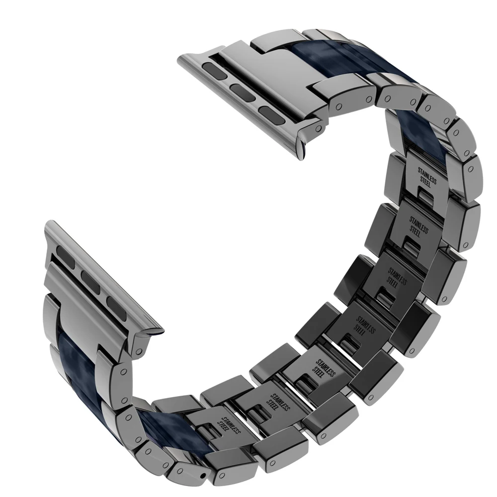 Черный Wearlizer наручных часов iWatch, легкий Алюминий ремешок браслет классический браслет металлическая застежка ремешок для наручных часов для Apple Watch Series 5 4 3 2 1 - Цвет ремешка: Черный
