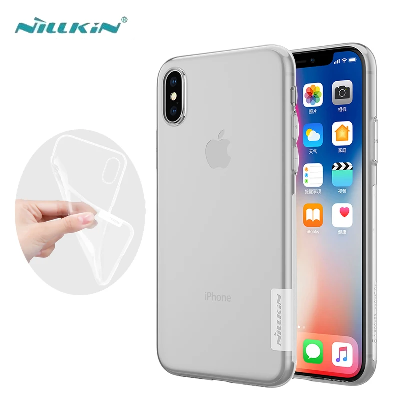 For iPhone X Case NILLKIN Luxury Ultra Thin Transparent Soft Silicone TPU Phone Cases Cover Apple 5.8 inch|phone cases|for iphonecase cover |