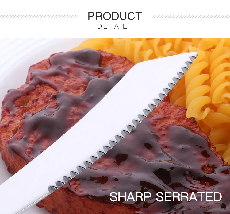 4/6/7/8 шт. Нержавеющая сталь стейк Ножи Sharp столовых ножей набор Ресторан Золотой столовые приборы Ножи черный ножей для стейка