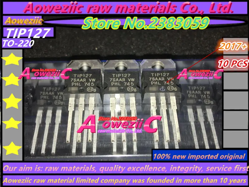 Aoweziic 2017 + 100% новый импортный оригинальный транзистор TIP127 TO 220 darlton 5A60 100V