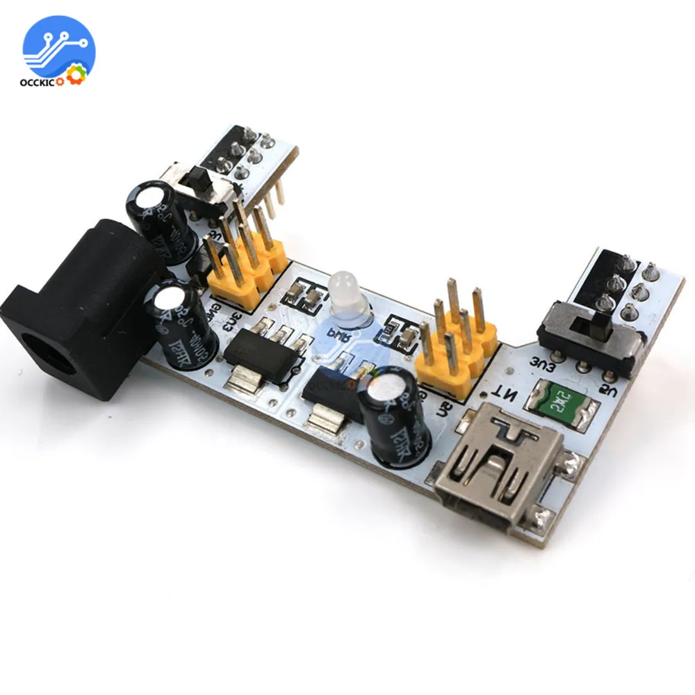 MB102 макетная плата модуль питания микро usb интерфейс для Arduino DC 7 12V 2 канала платы| |