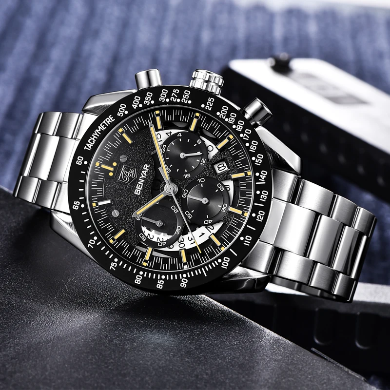 

BENYAR 2019 Watches Men Luxury Brand Quartz Watch Fashion Chronograph Watch Reloj Hombre Sport Clock Male Hour Relogio Masculino