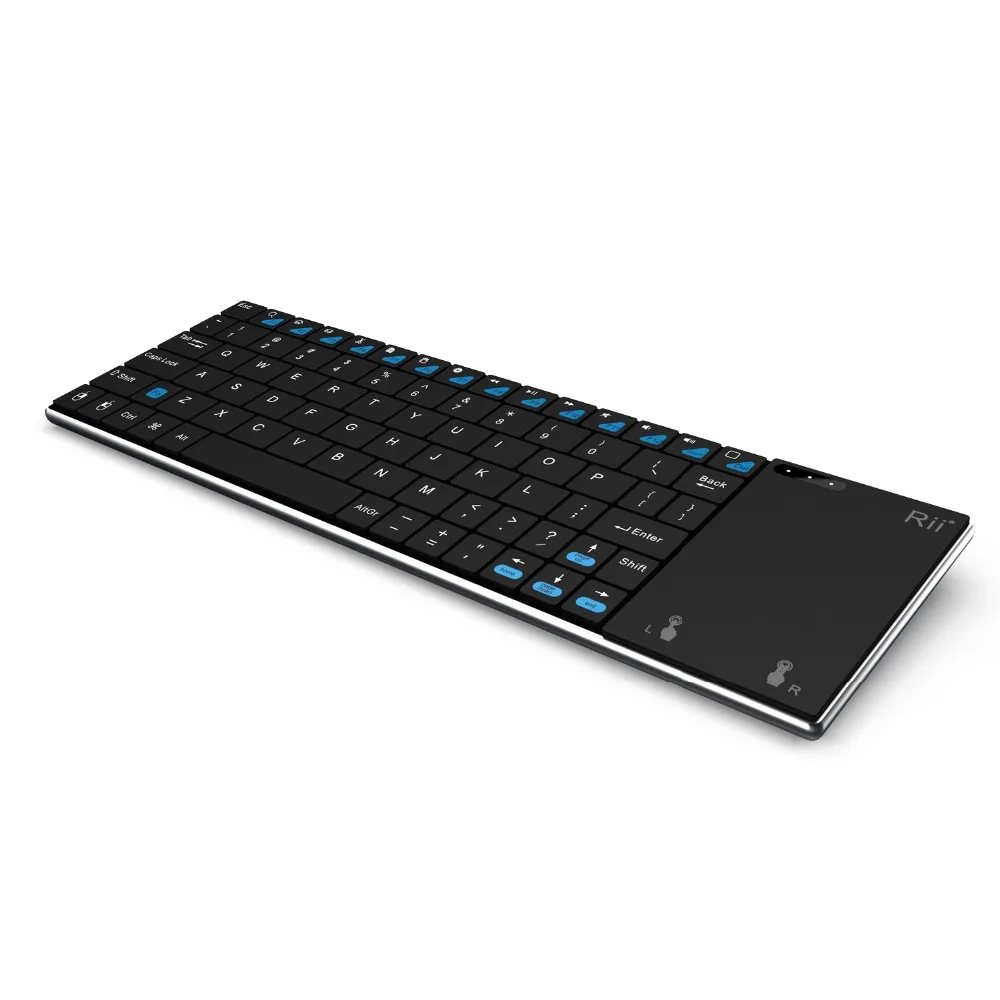 Новая версия Rii Мини K12 плюс оригинальный ультра-тонкий алюминиевый + qwerty-тачпад