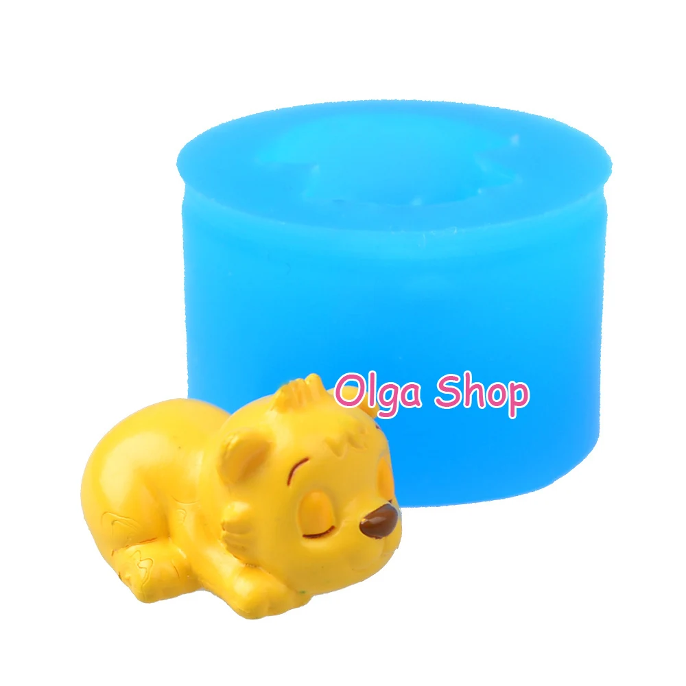 DYL272 20 5 мм 3D Baby Tiger силиконовая форма в виде животных Sugarcraft торт Topper помадка
