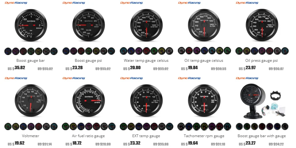 Dynoracing " 52 мм 7 цветов-1-2 бар Turbo Boost датчик с высокой Скорость шагового двигателя Boost сенсор автомобиль метр BX101487