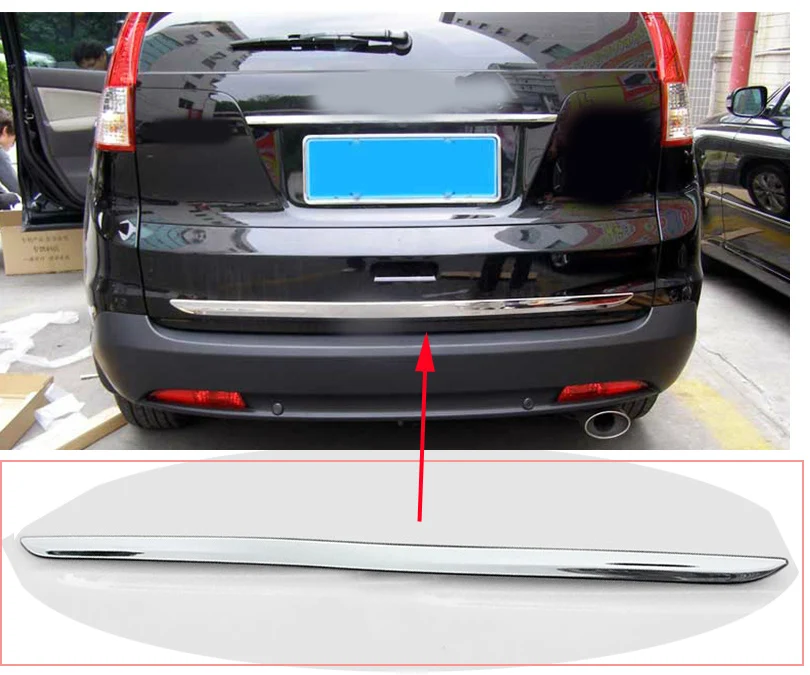 

Внутренняя отделка для honda CRV CR-V 2012 - 2015 2016, задняя дверь из нержавеющей стали, нижняя крышка багажника, крышка багажника, отделка, 1 шт.