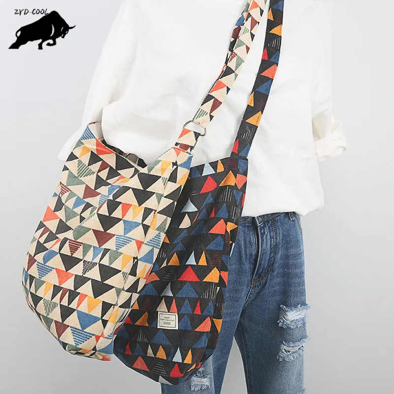 ZYD-COOL милые полосатые цветные цветы хлопковые парусиновые сумки Eco повседневные