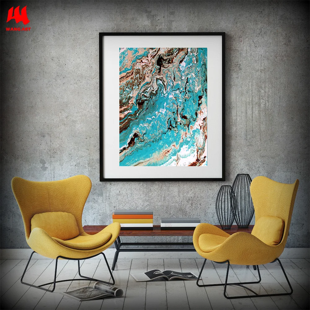 WANGART абстрактное искусство синие прибрежные земли скандинавские фотообои для