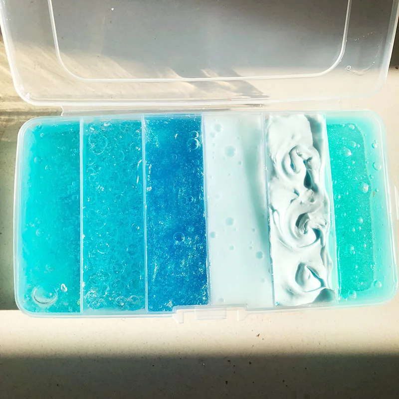 600 мл слизь красивый цвет синий серии 6 Лизун замазка Ароматические стресс дети глина игрушечные лошадки для детей Анти Стресс прозрачный слизи