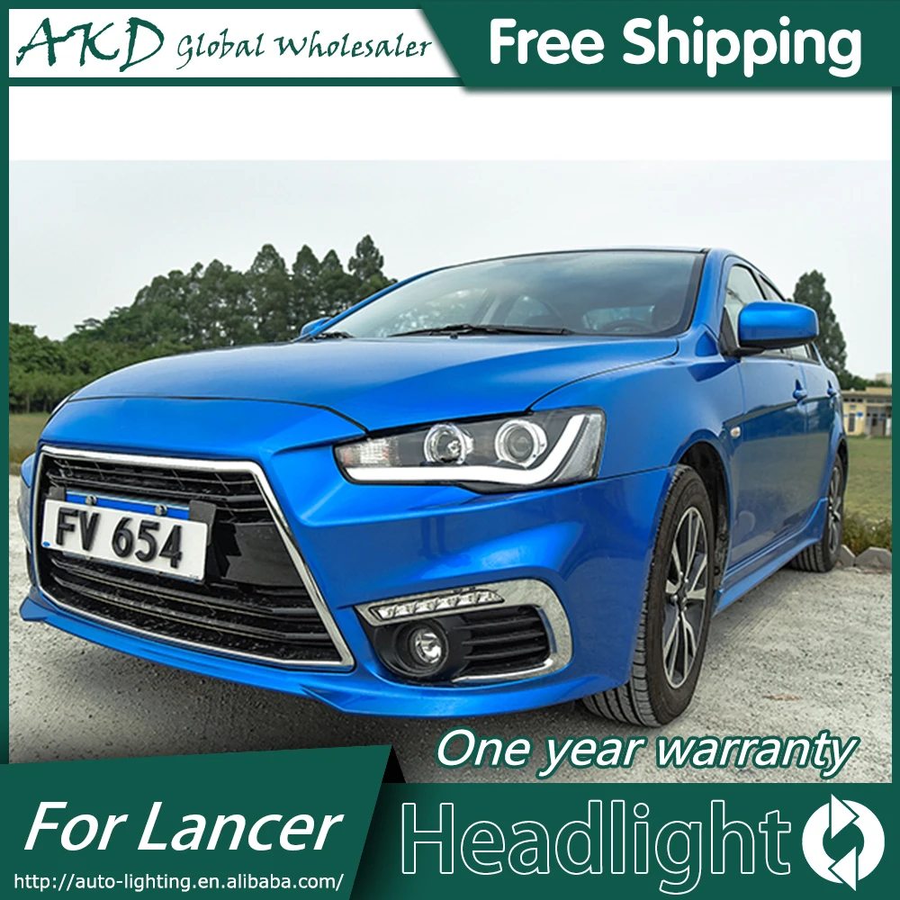 AKD автомобильный Стайлинг для Mitsubishi Lancer EX фары Lancer светодиодный светодиодные дневные ходовые огни на передних фарах Биксеноновые линзы Высокий Низкий Луч парковки