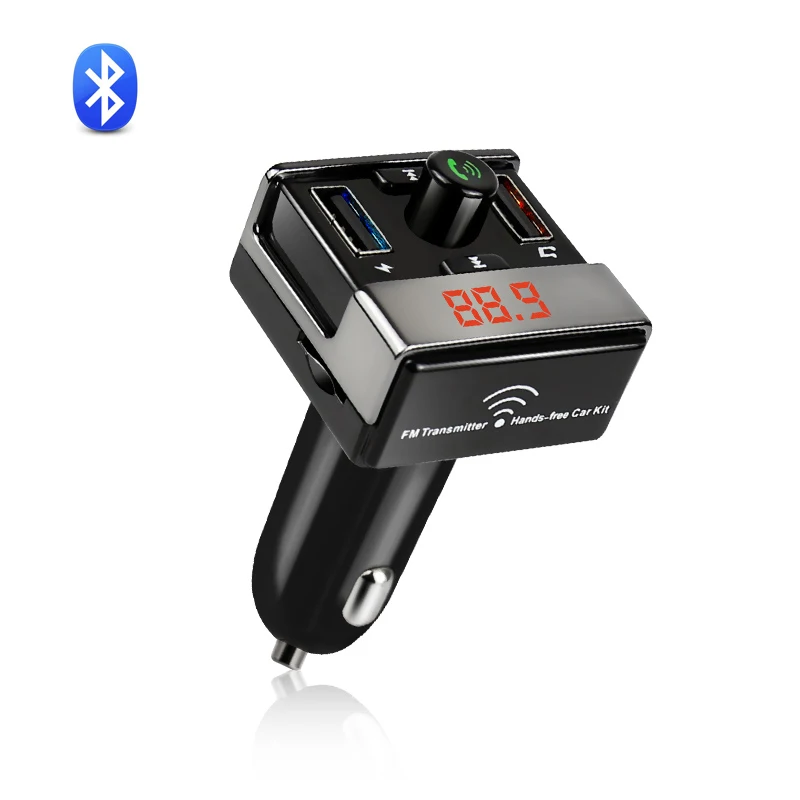 Автомобильное зарядное устройство с двумя usb портами fm передатчики поддержка u